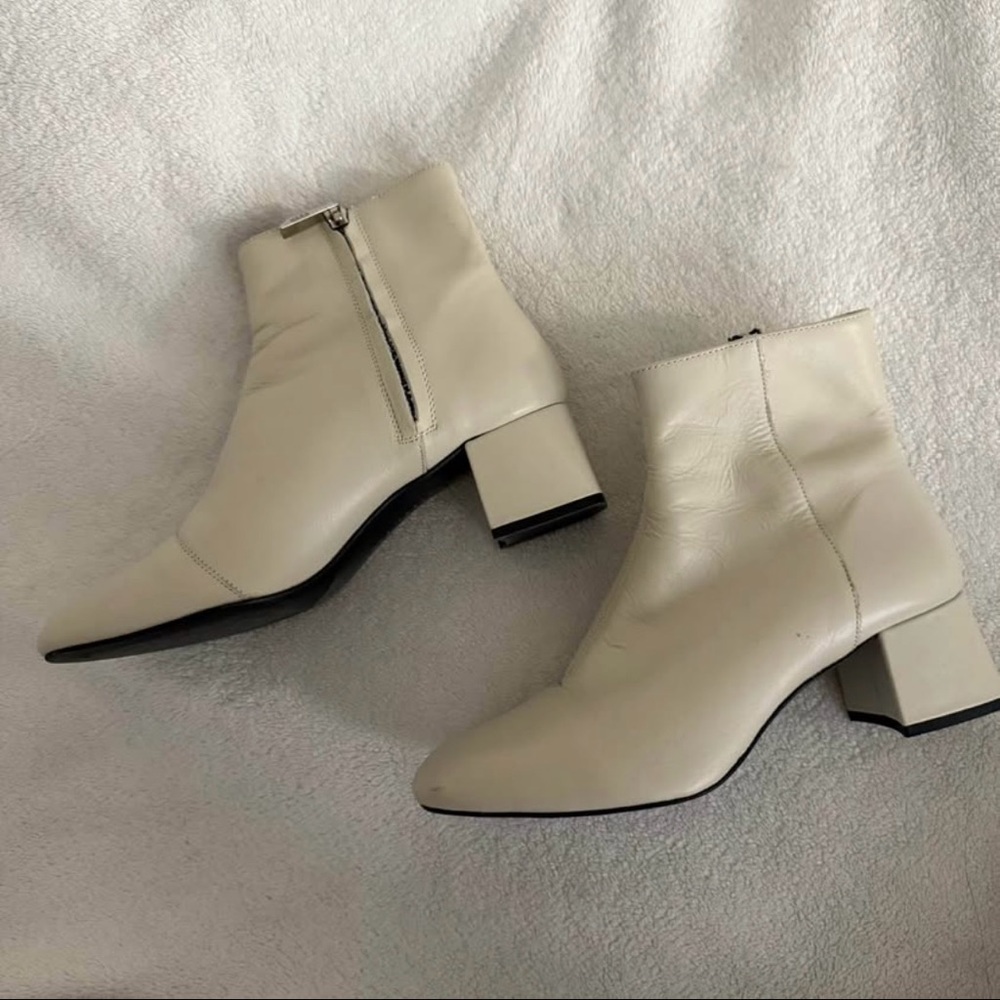 Zara Cream Ankle Booties